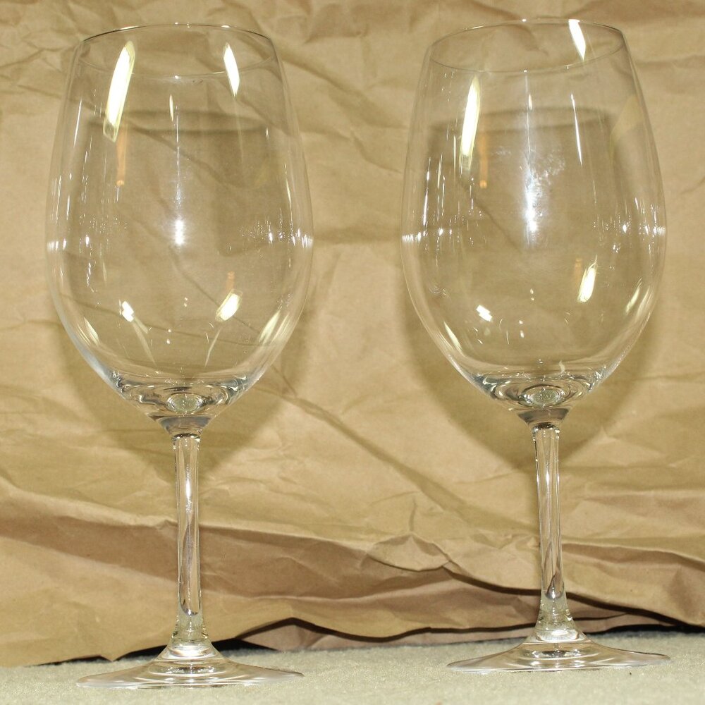 Set of 2 Stolzle Lausitz 9" x 2 7/8" Large Red Wine Glasses